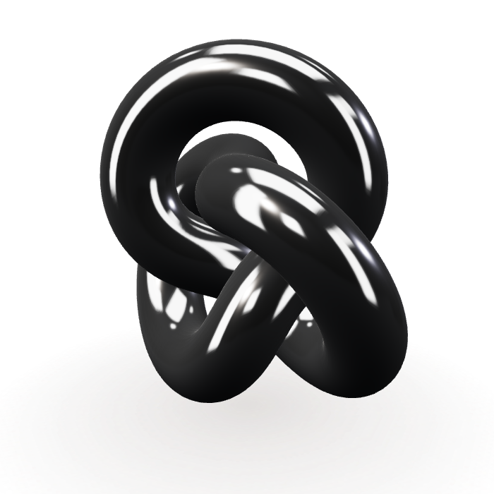 The Infinite Knot in polished chrome